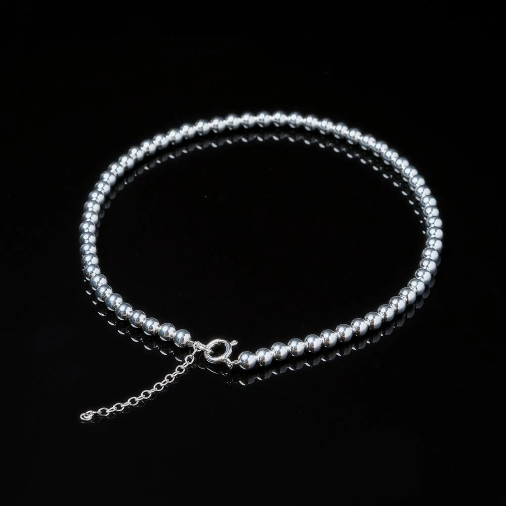 Simple and unique silverball Necklace 醒目 Silver Ball 簡約 獨特 頸鏈 6mm