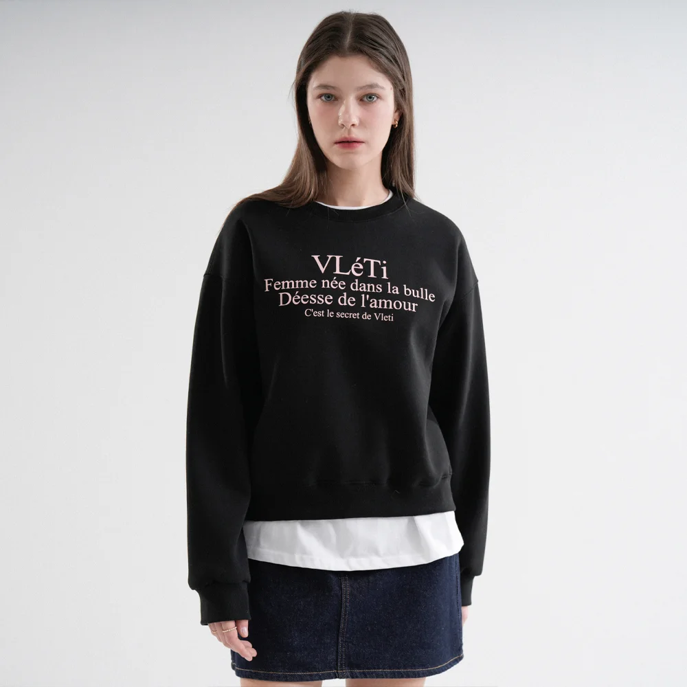 Tentadumble Logo Crop Fluff Sweatshirt (Black)