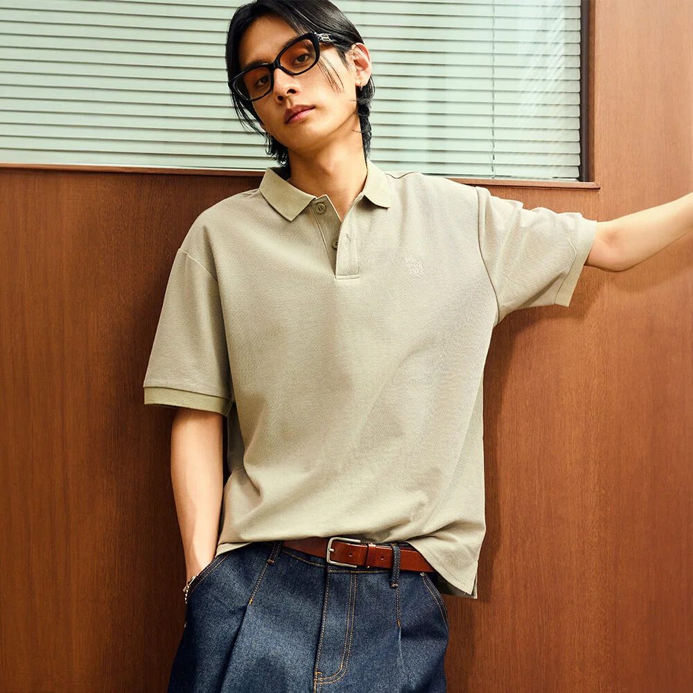 UNISEX 純色 Polo 短袖 T恤 / SBD2U01018