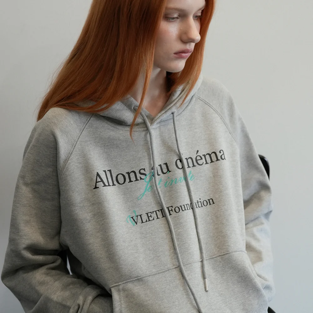 Oversized Printing Logo Hoodie (Gray)