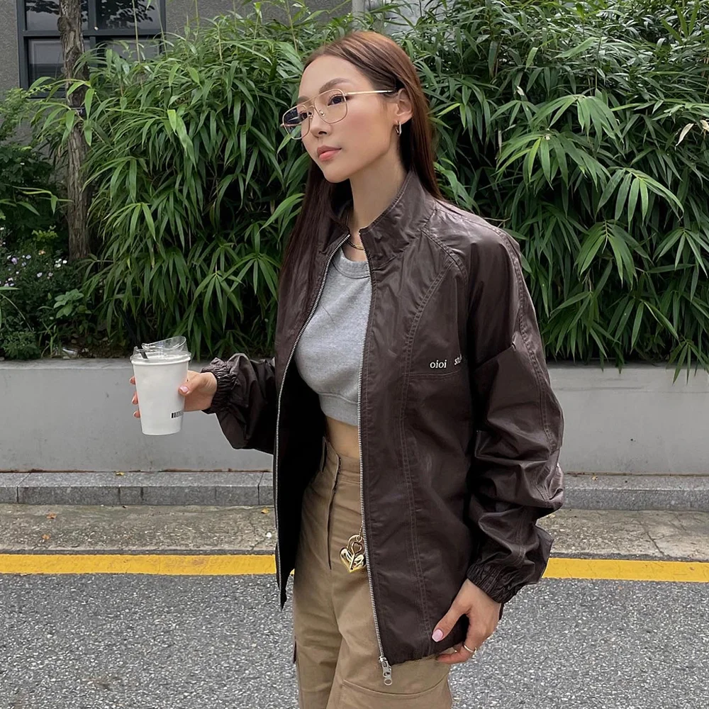 層次 標誌 光面 塗層 防風外套