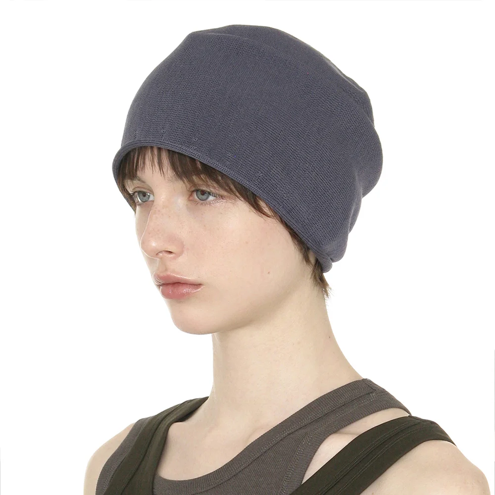 LIGHTWEIGHT DRAPE BEANIE_BLUE GREY