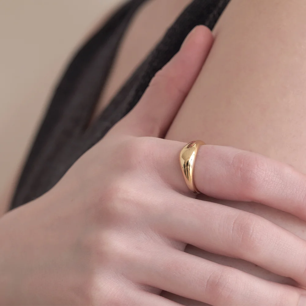 round ball bold ring (R001_gold)