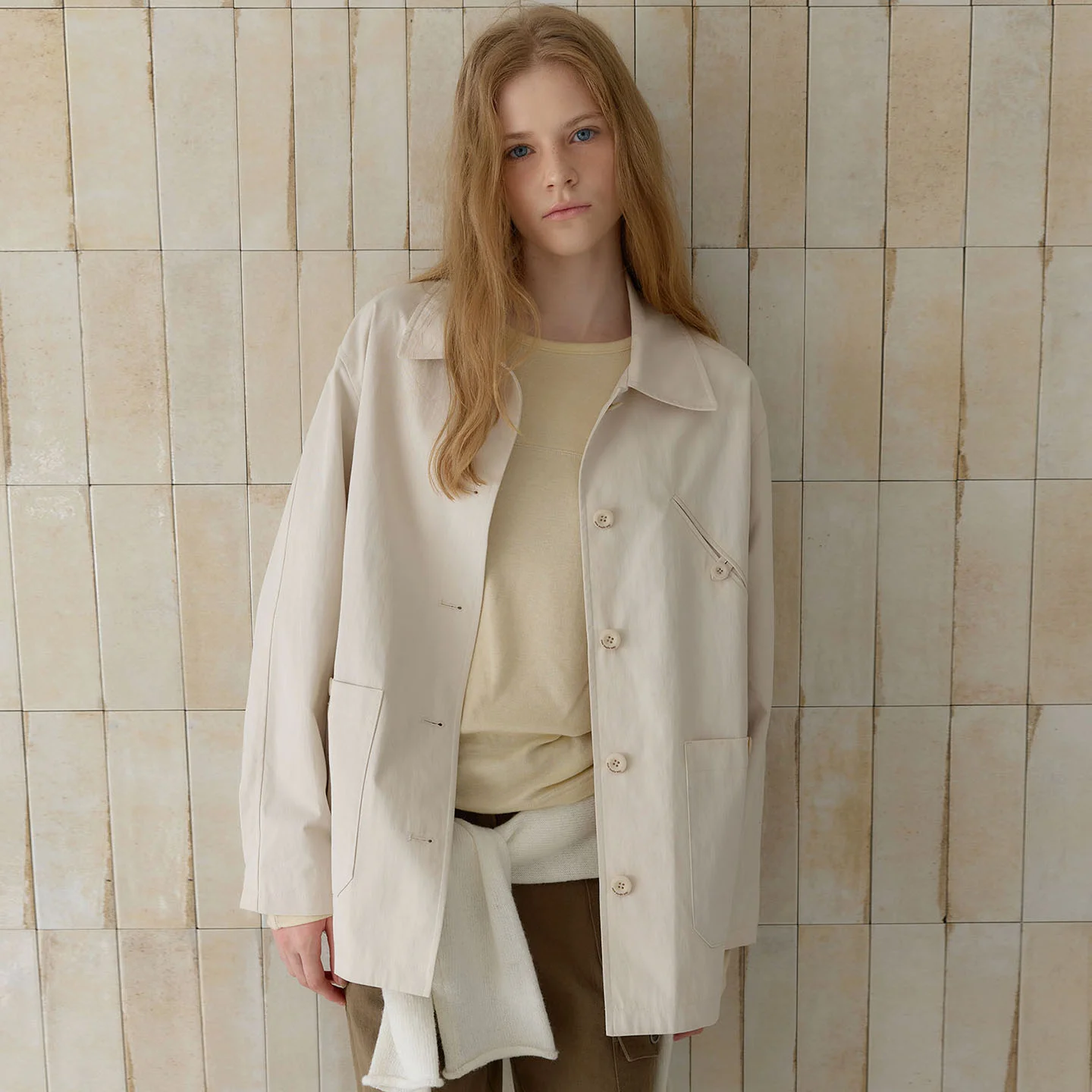 COTTON SAPARI TRENCH JACKET