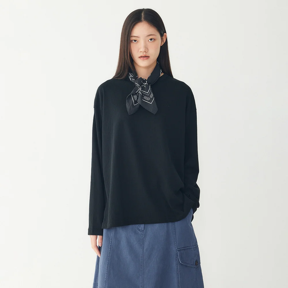 迷你 標誌 刺繡 T恤_深黑 黑色 9176322977