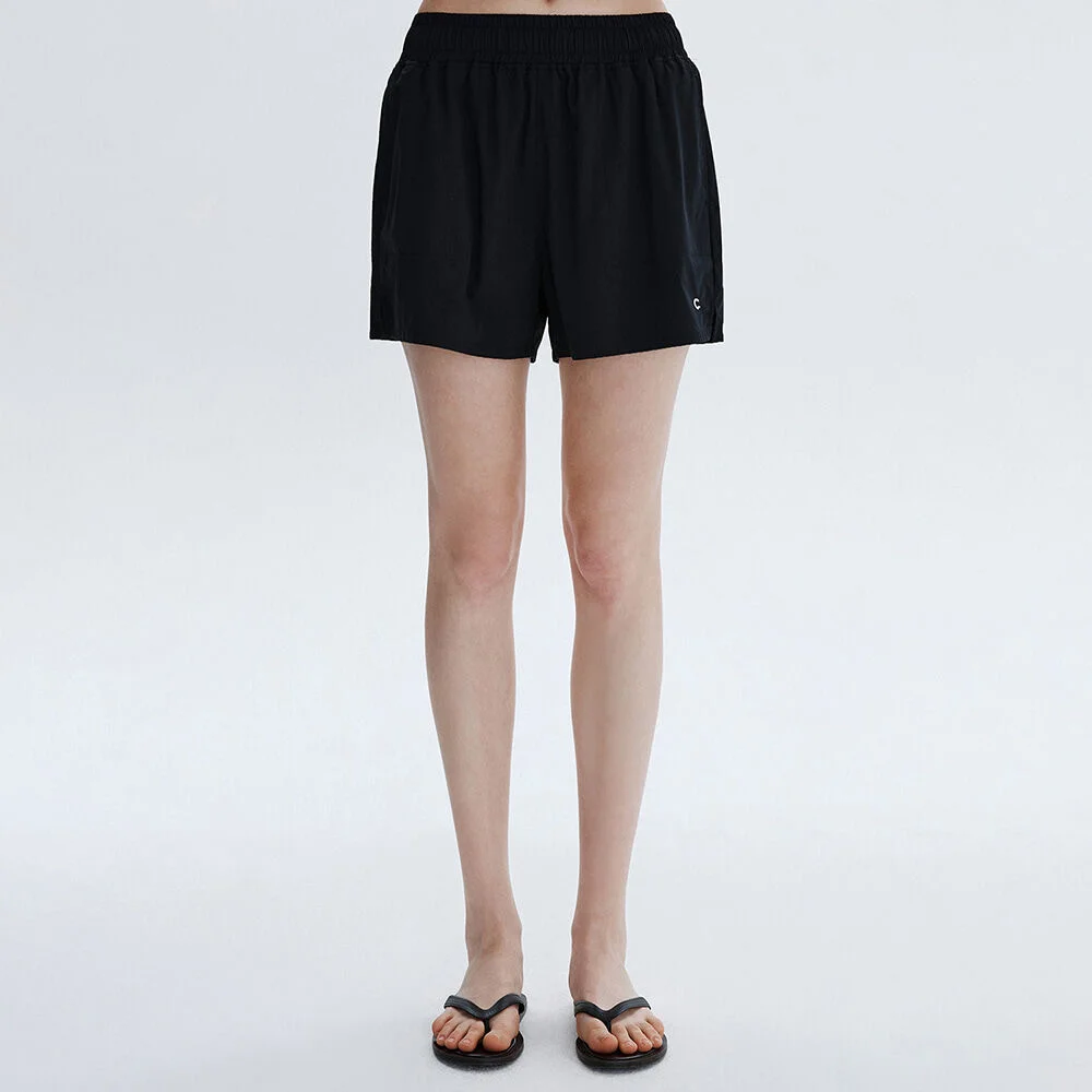 Poly-Span Relaxed Fit Shorts (Black)