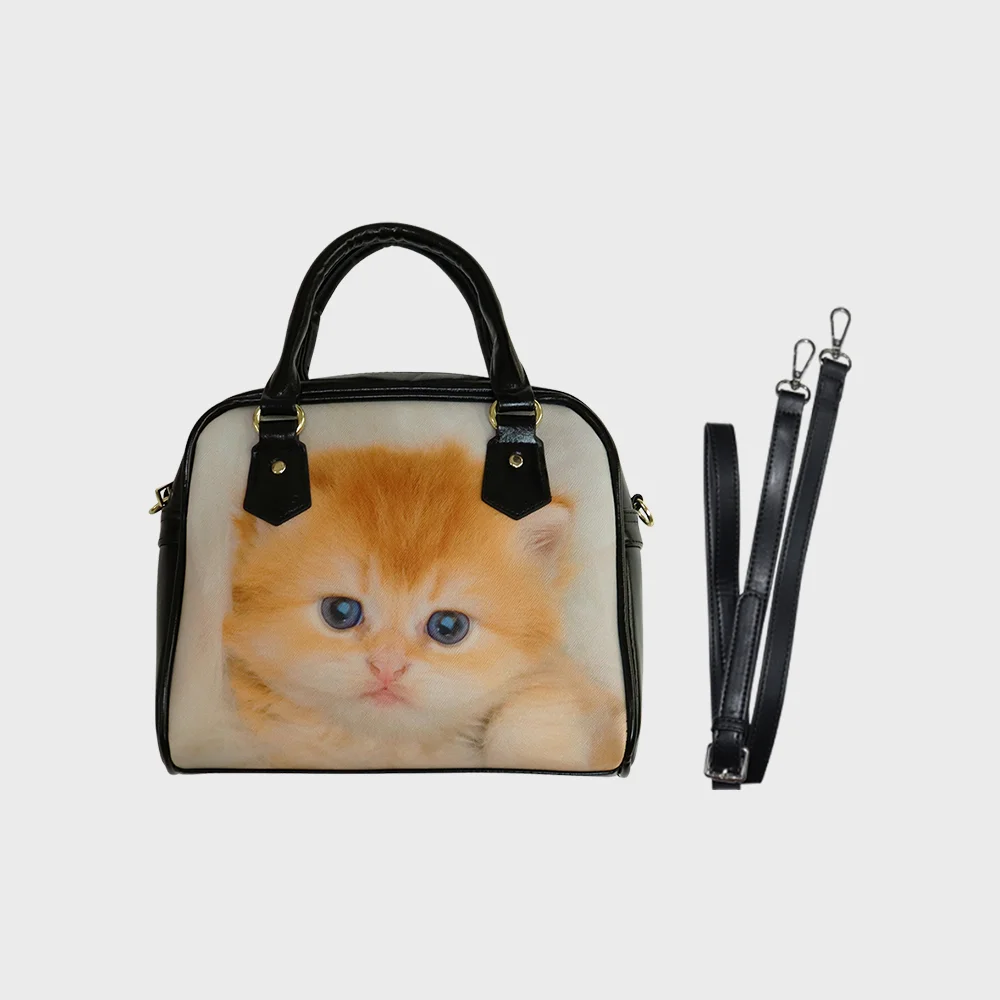 cat leather bag