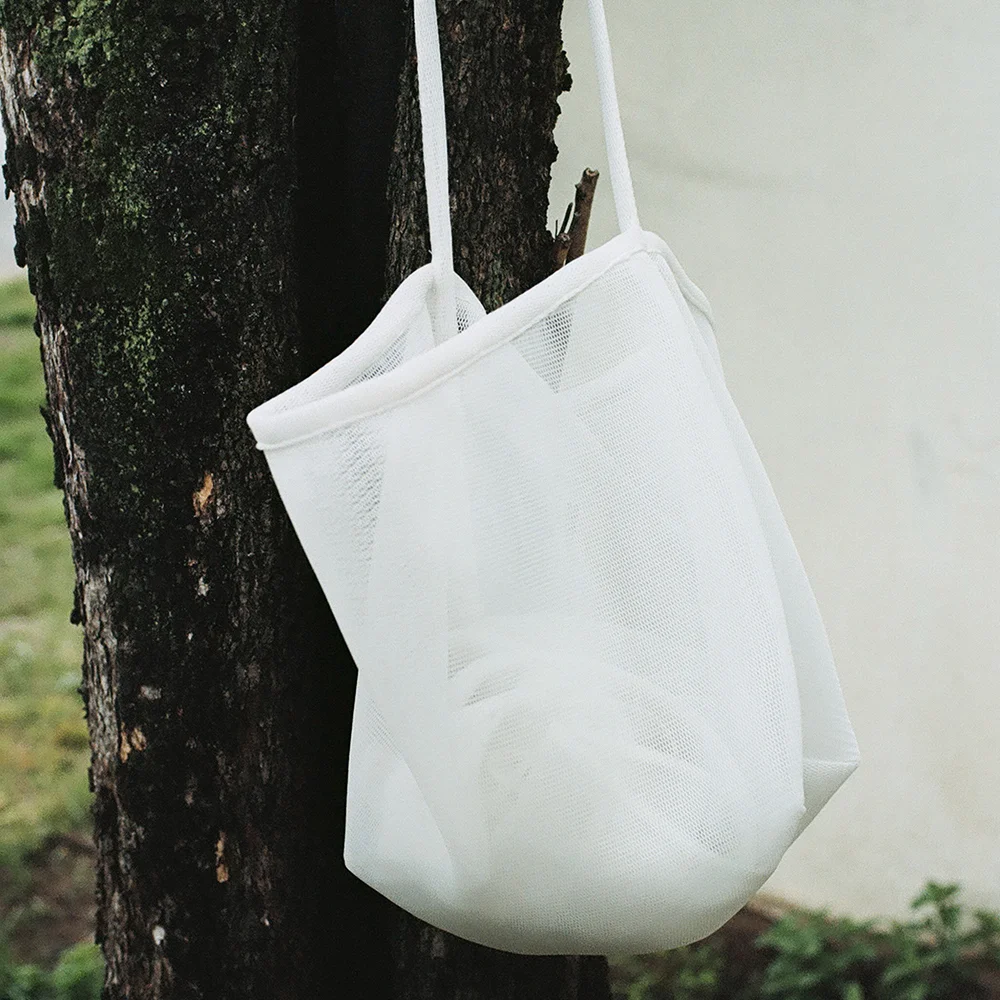 Mesh eco bag (white / black)