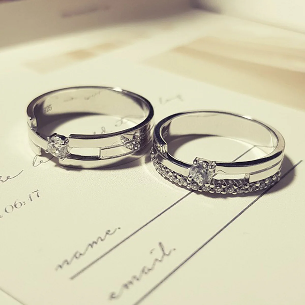 Parallel line Couple Ring