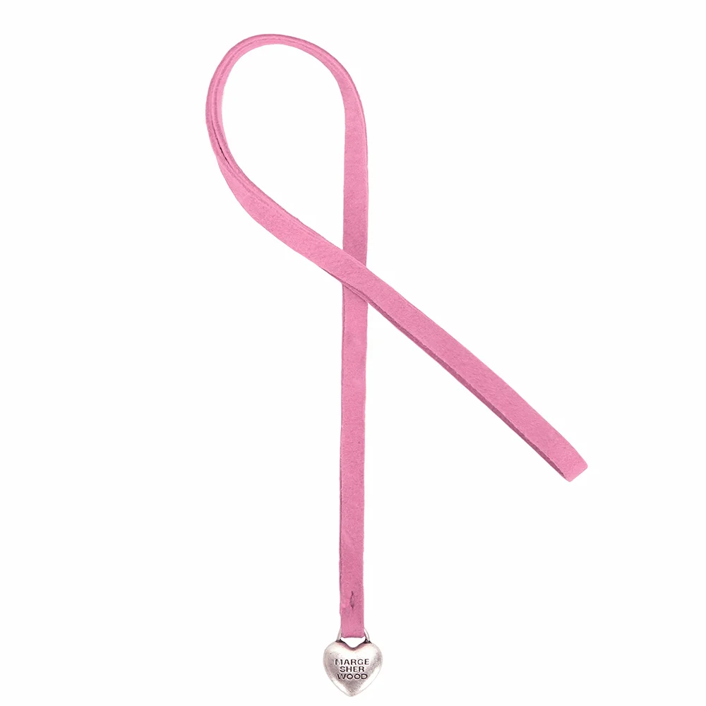 HEART CHARM_pink suede