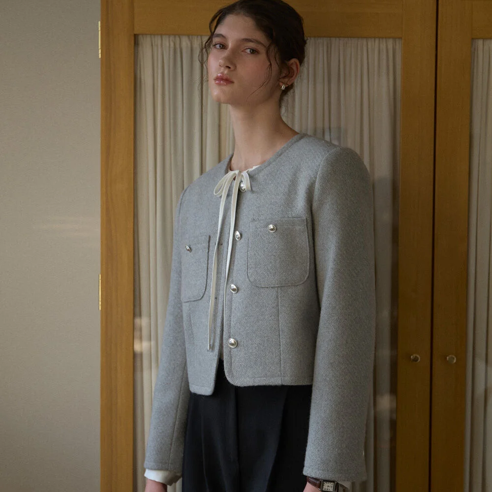 Two Pocket Wool Tweed Jacket