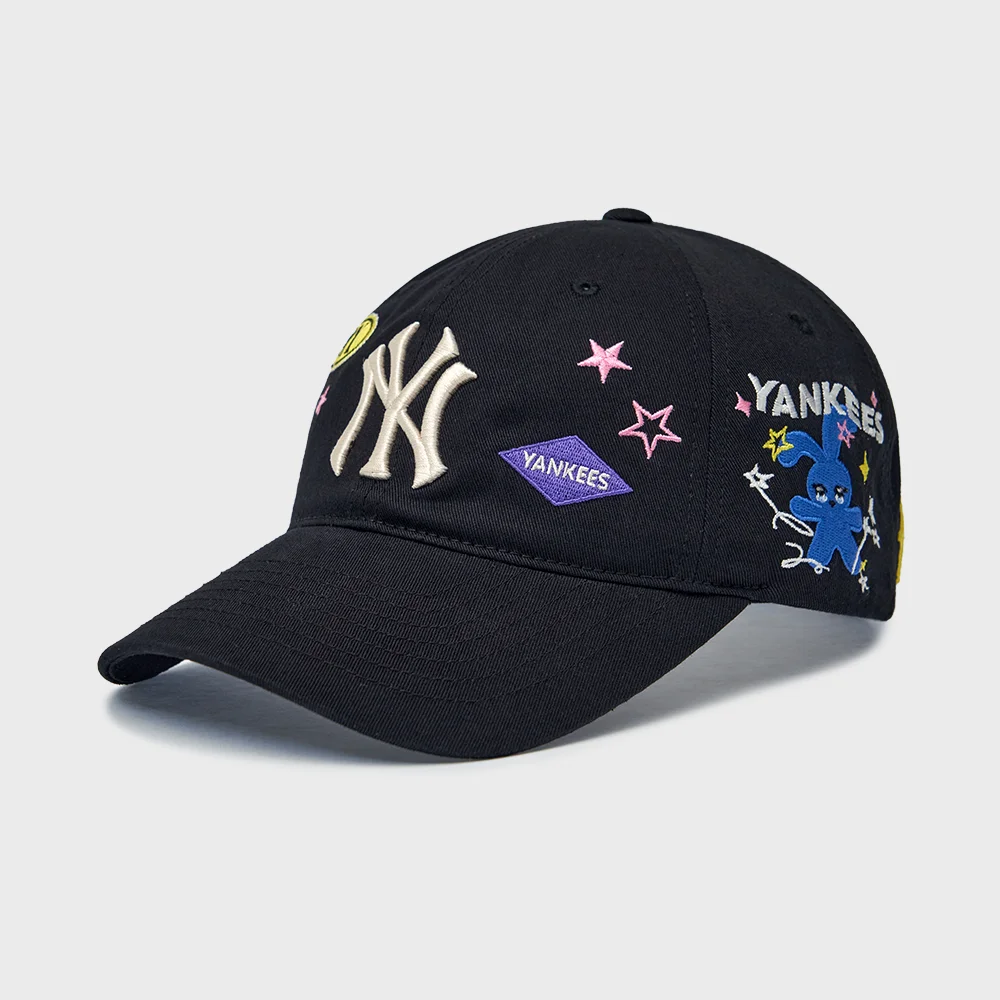 星星 Bunny 無結構 棒球帽 NY (Black)
