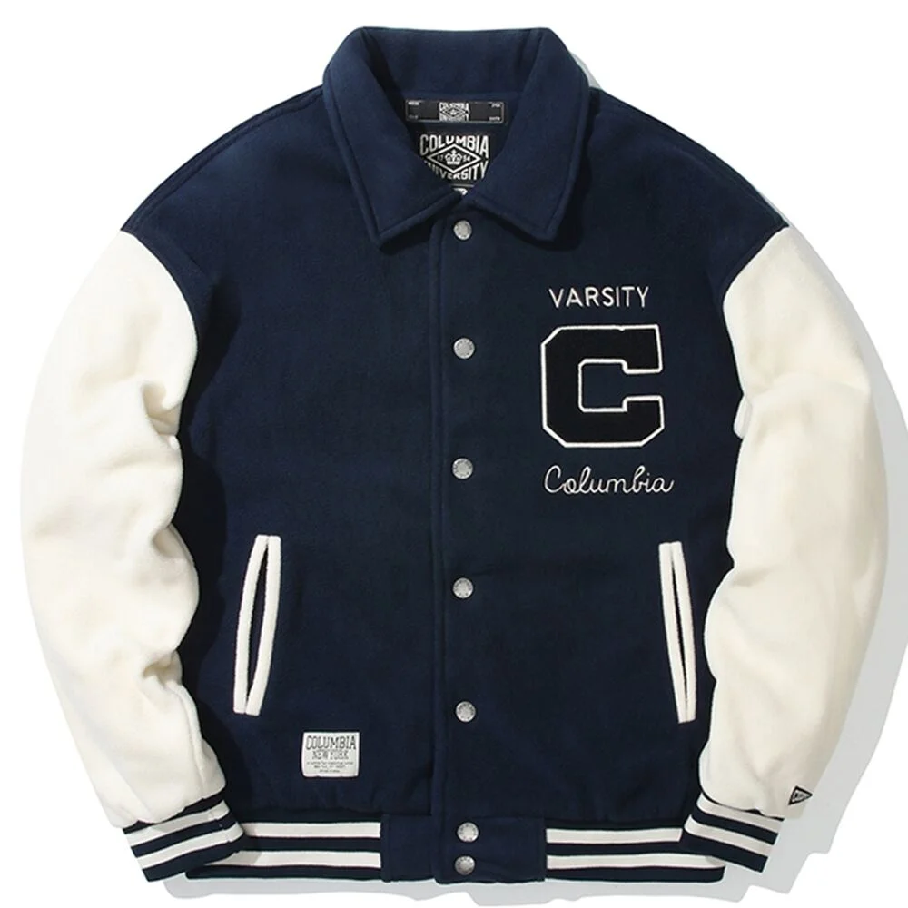 C BOUCLE LOGO VASITY MEDIUM JACKET 深海軍藍