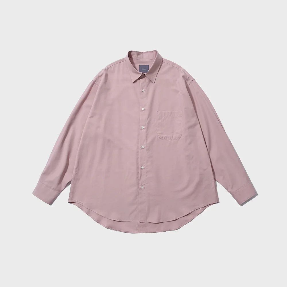 COTTON TENCEL OVER SILHOUETTE SHIRT (DUST PINK)