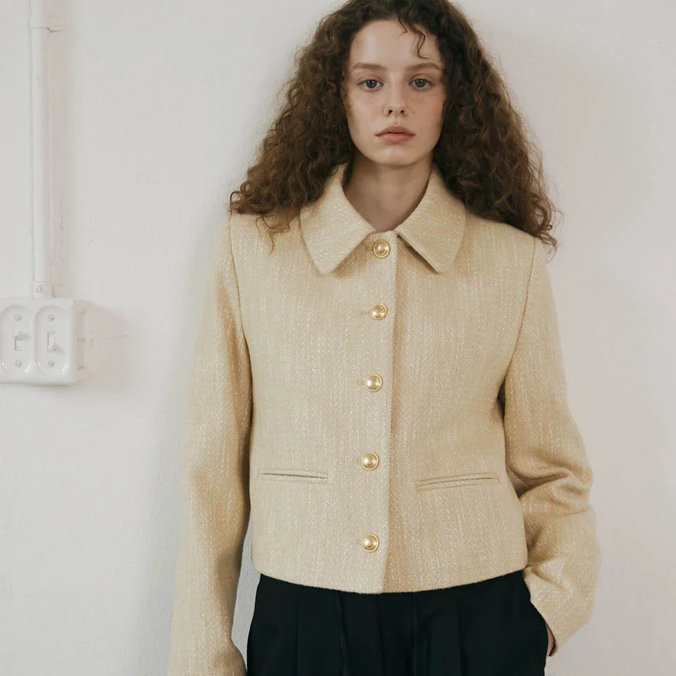 Alpaca tweed jacket