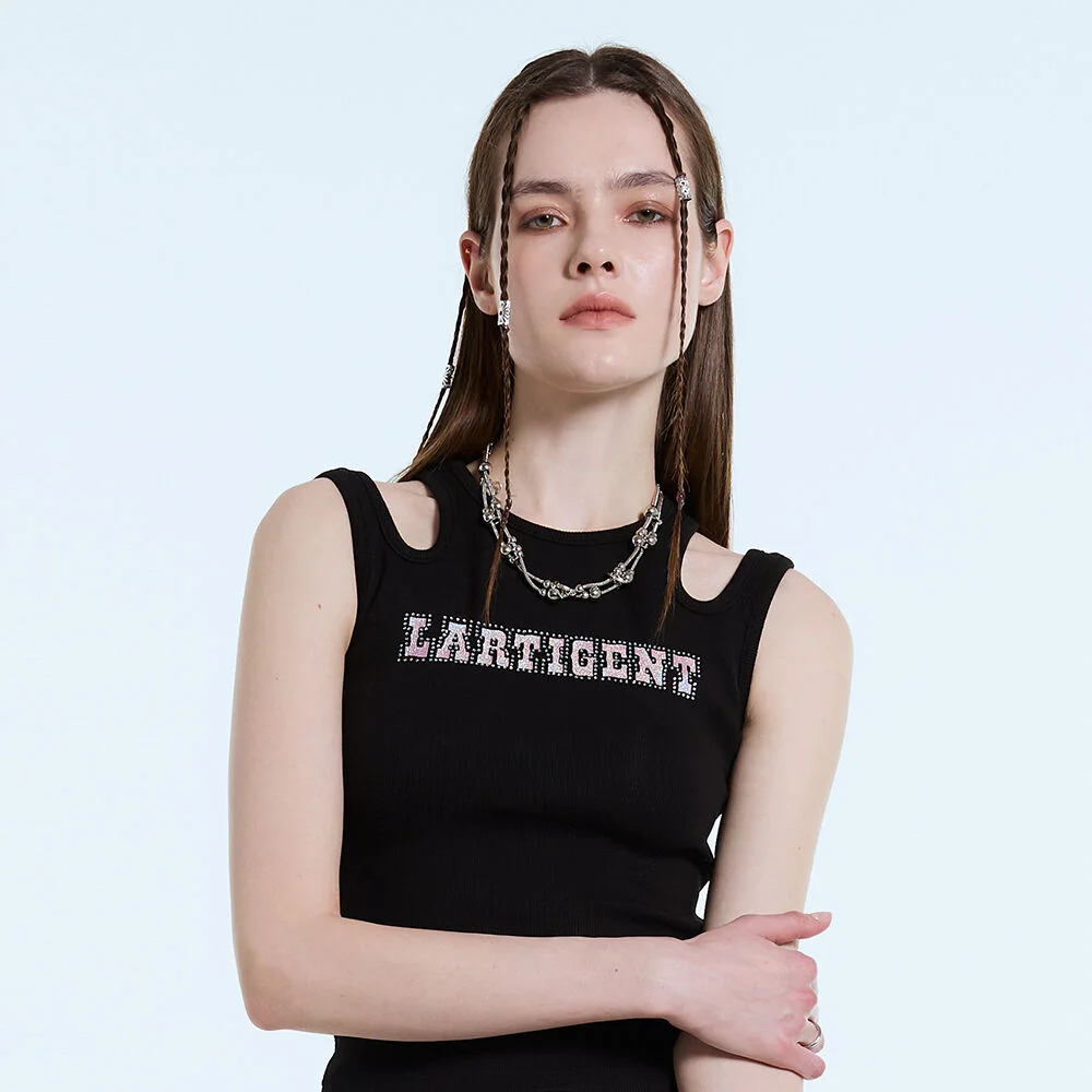 L11 CUTOUT SLEEVELESS(BLACK)