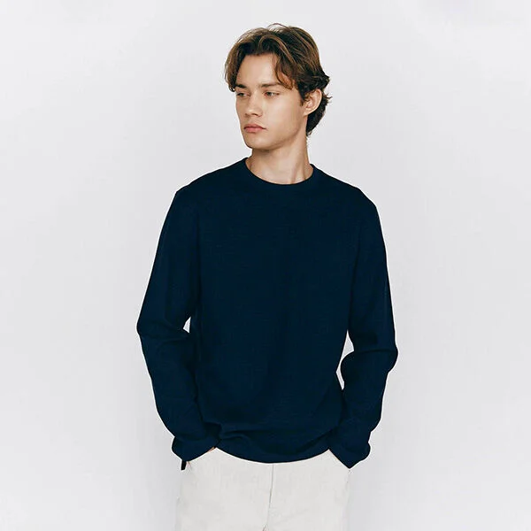 雙面布 紋理 長袖T恤 025506_4color
