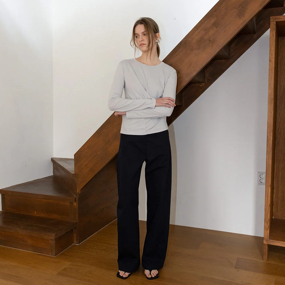 Wide Fit Curved Pants SW6SL678_2color