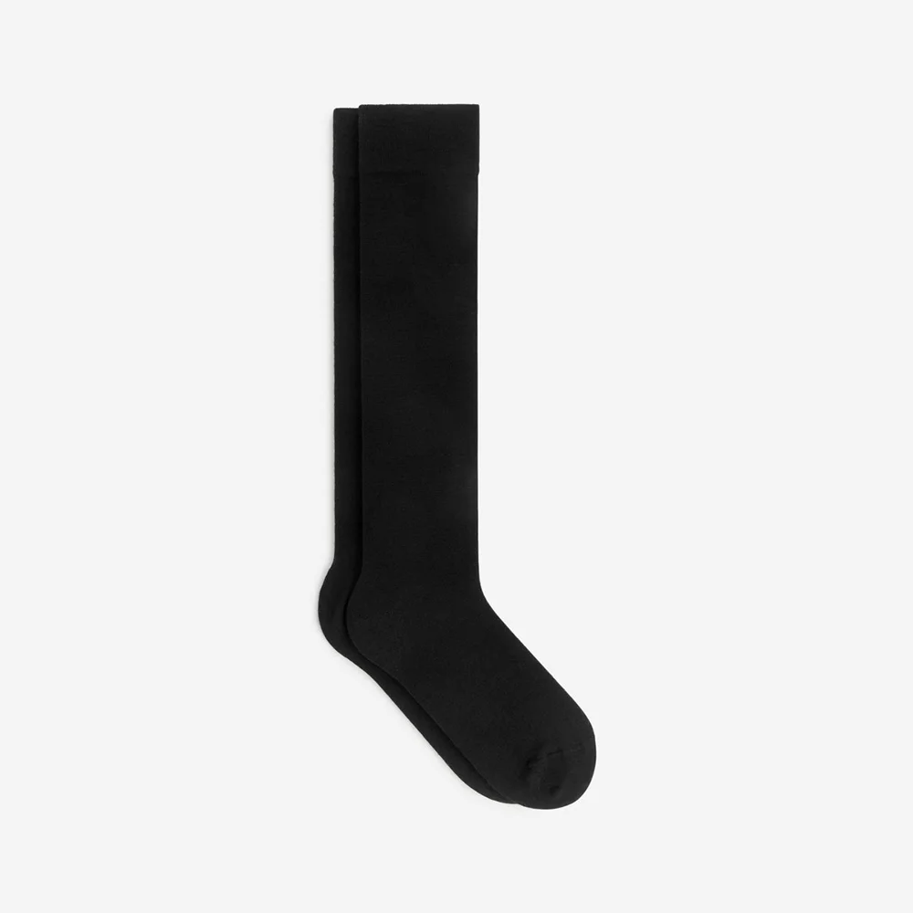 (W) 膝 高 羊毛 襪 (1198188-001) (Black)