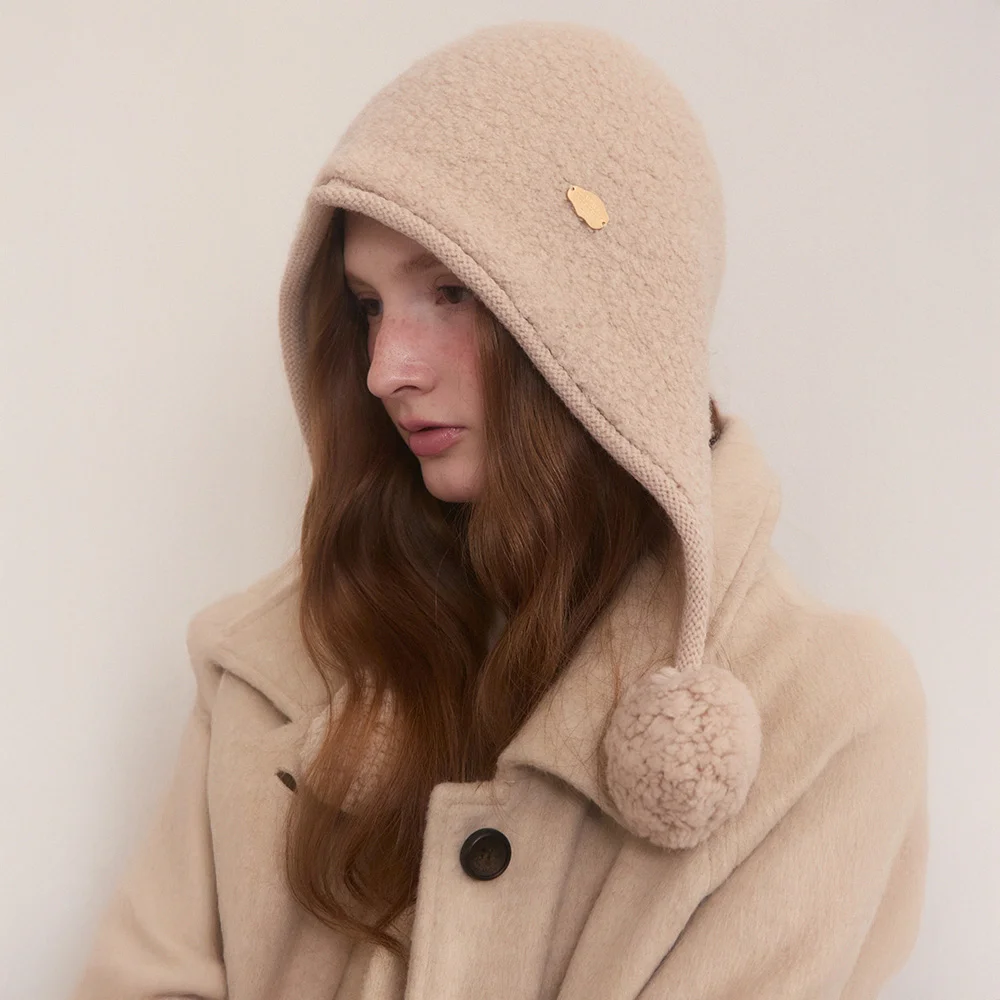 Drip cloud charm shibori wool beanie - 3color