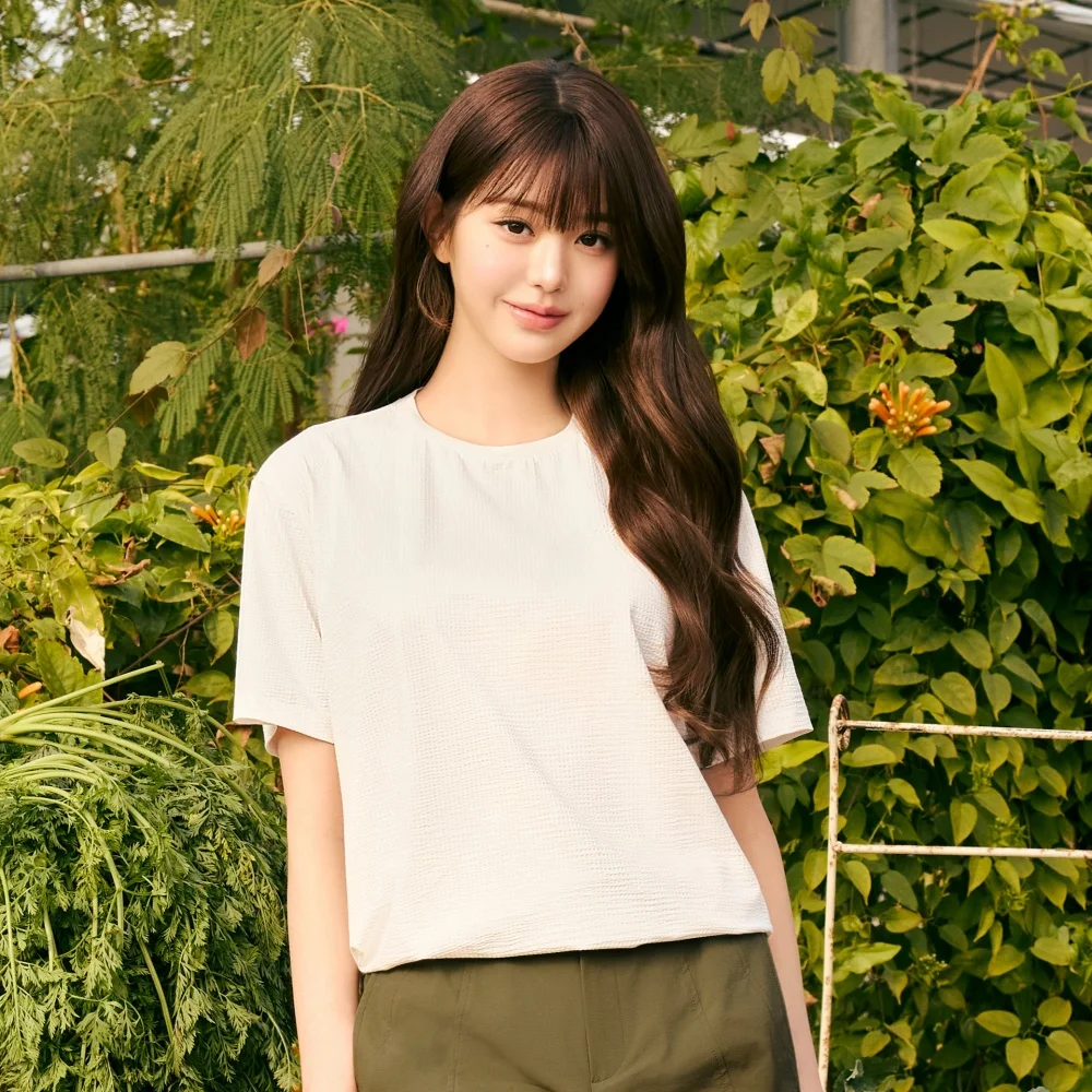 COOLUTION (Cool-lution) 女裝 氣流 圓領 T恤_Off White_DWM26280W3