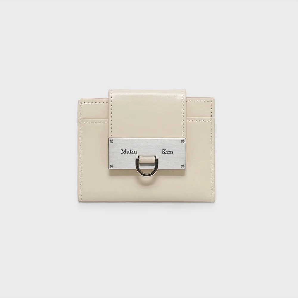 MATIN ARCH RING FLAP WALLET IN LIGHT BEIGE