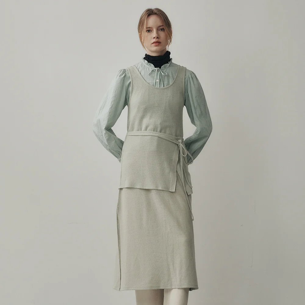 Rube Layered Wool One-Piece SageGreen