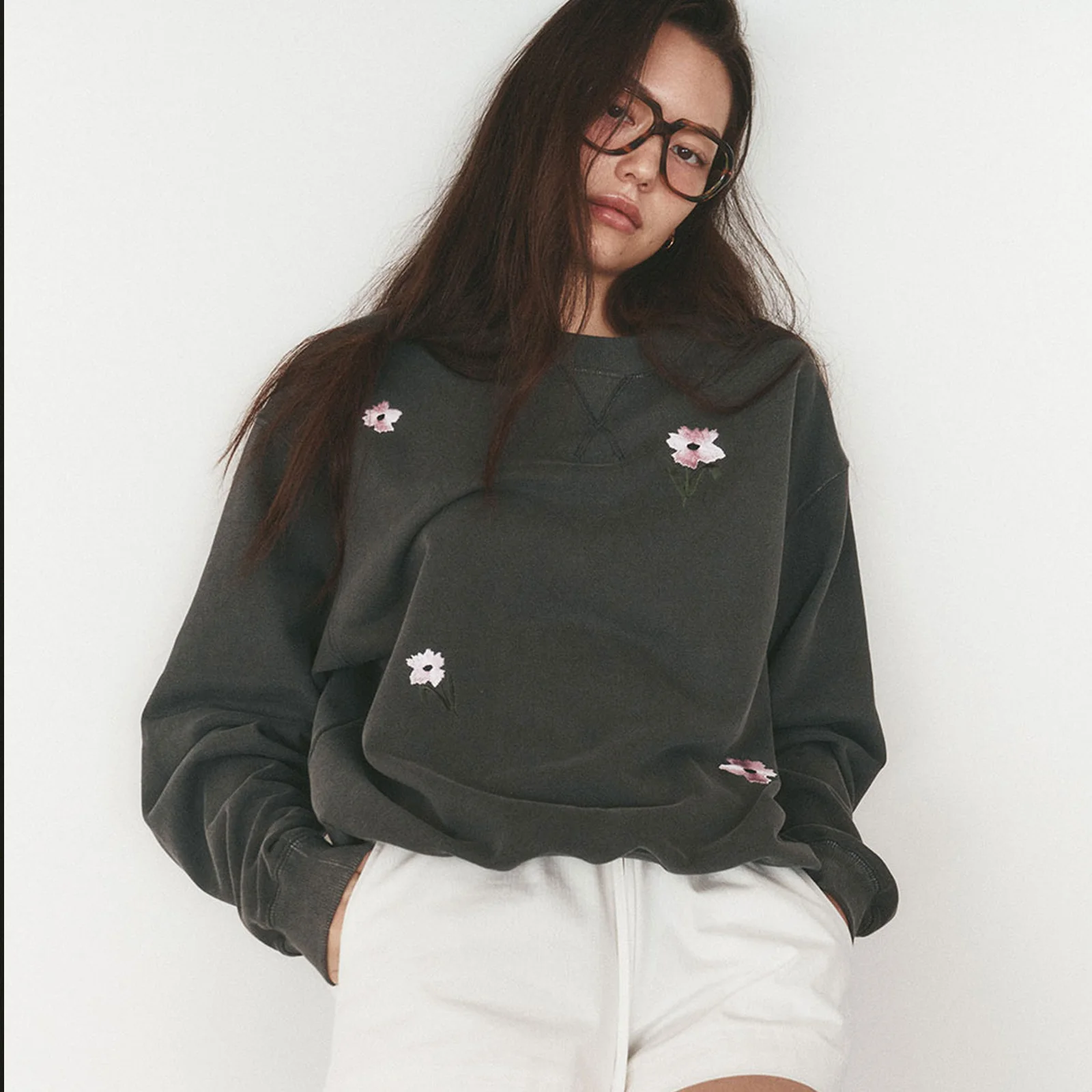 Daisy Sweat shirt - D/GREY