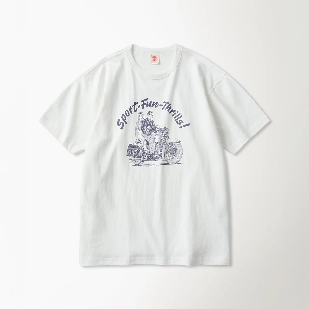 Knight Motorcycle Short Sleeve Tee White
