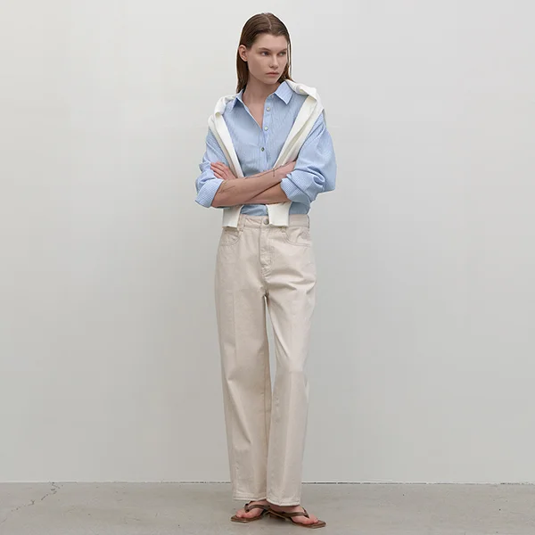ESSENTIAL PINTUCK COLOR DENIM PANTS(PT-5503)