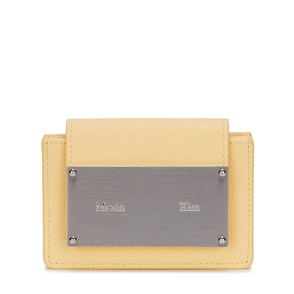 ACCORDION WALLET IN LIGHT YELLOW