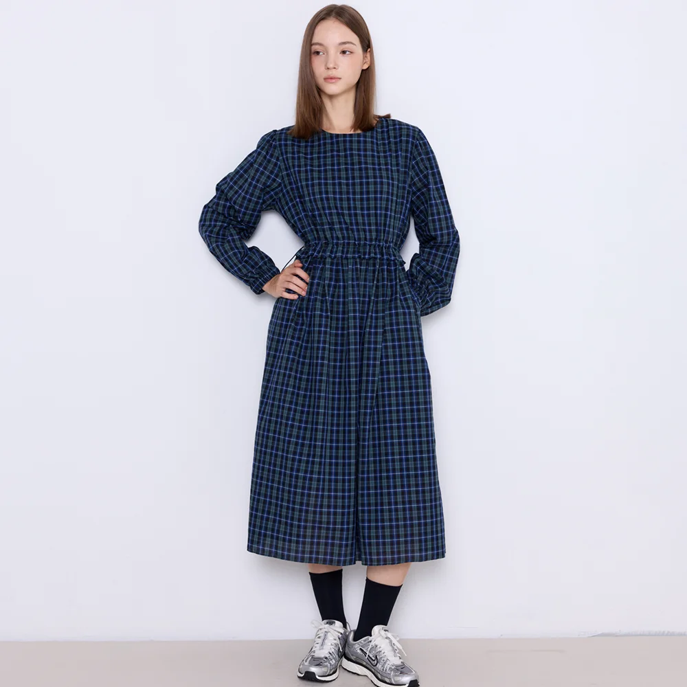 Tied Check String Dress
