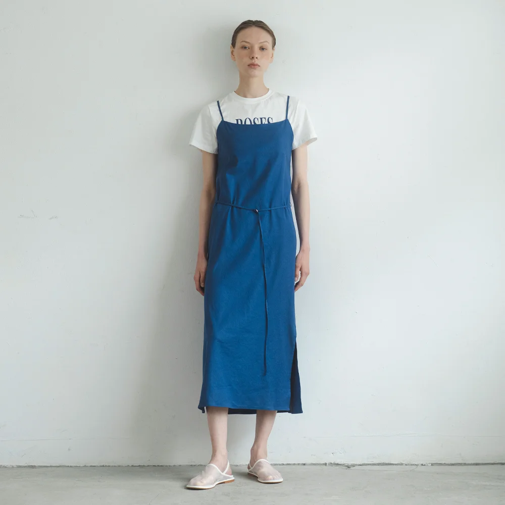 Linen slip dress (blue)