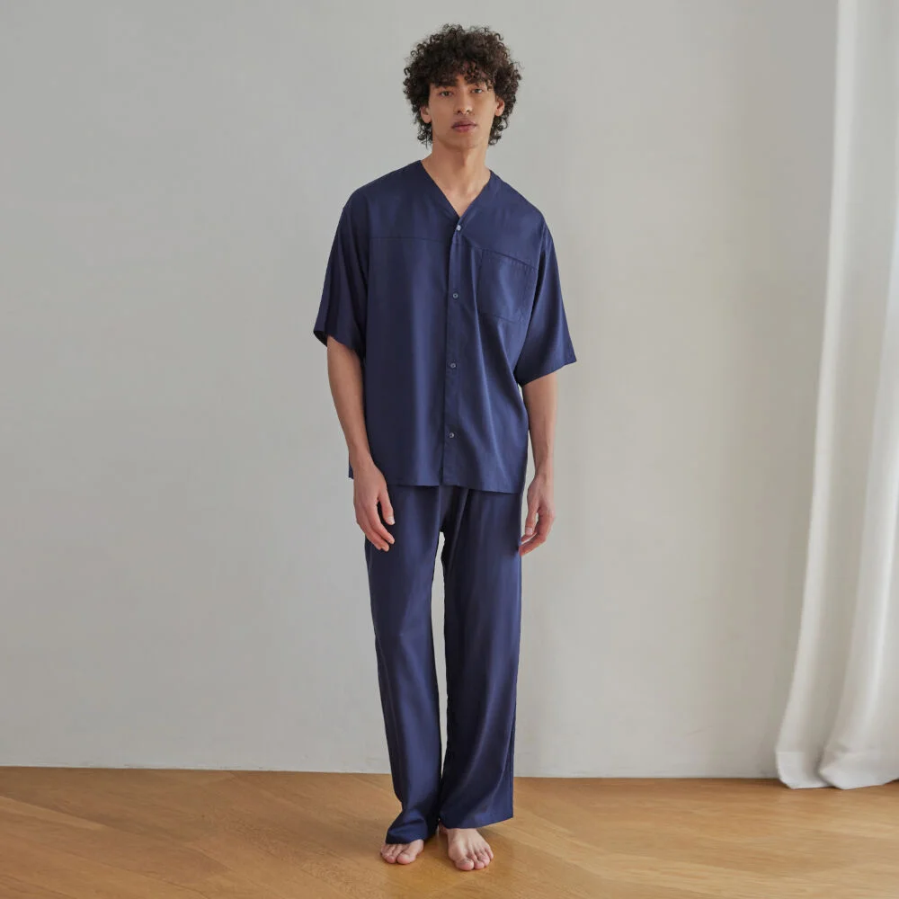 COZY PAJAMA SET_cold navy