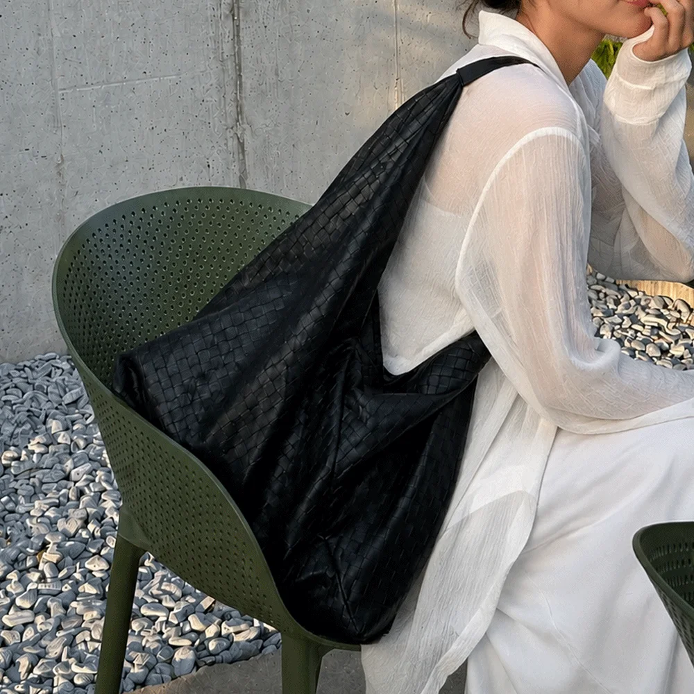 編織 Hobo Bag_Black
