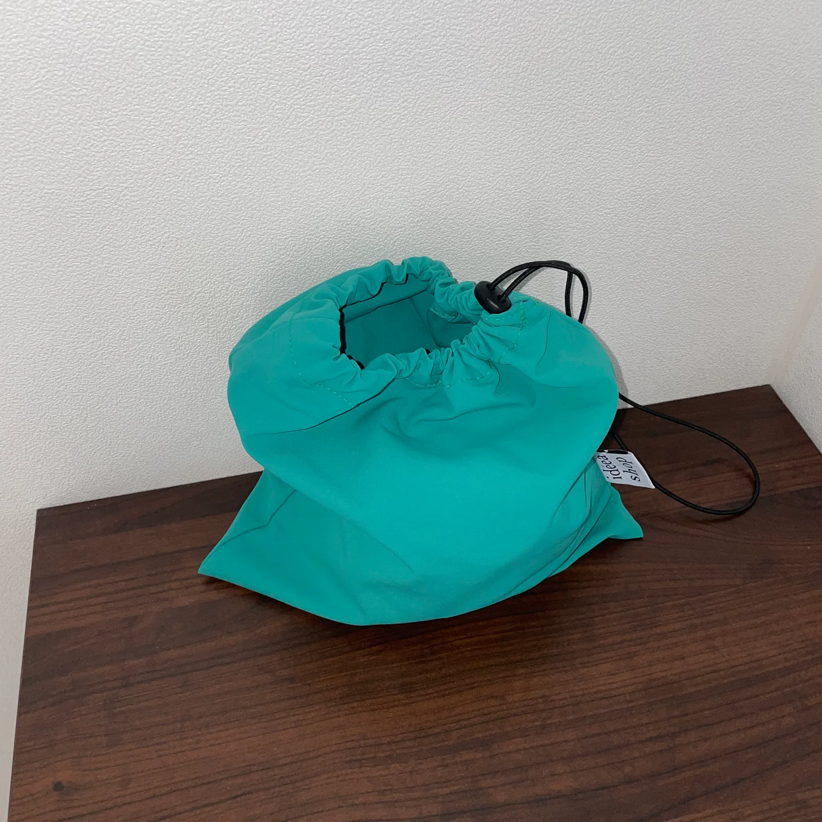 recycle string pouch / pine green 化妝袋