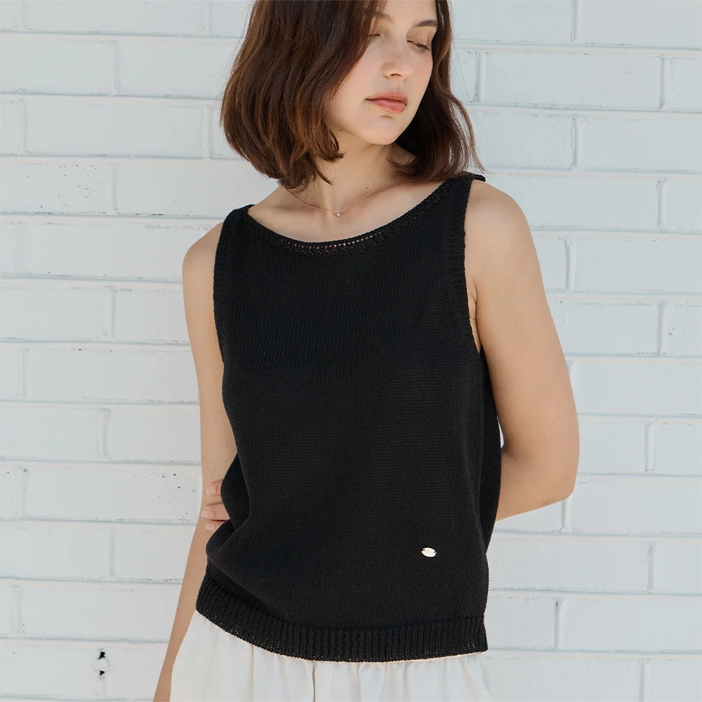 Soft Sleeveless Knit _Black