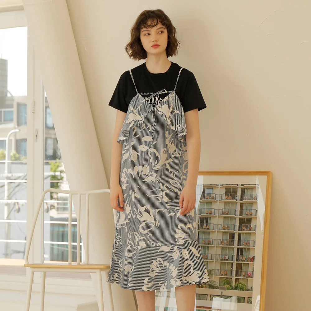 HOLIDAY SLIP ONE-PIECE_NAVY