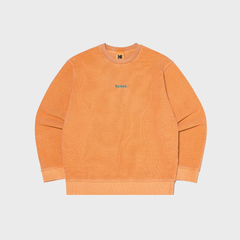 風景 華夫格 水洗 衛衣 ORANGE