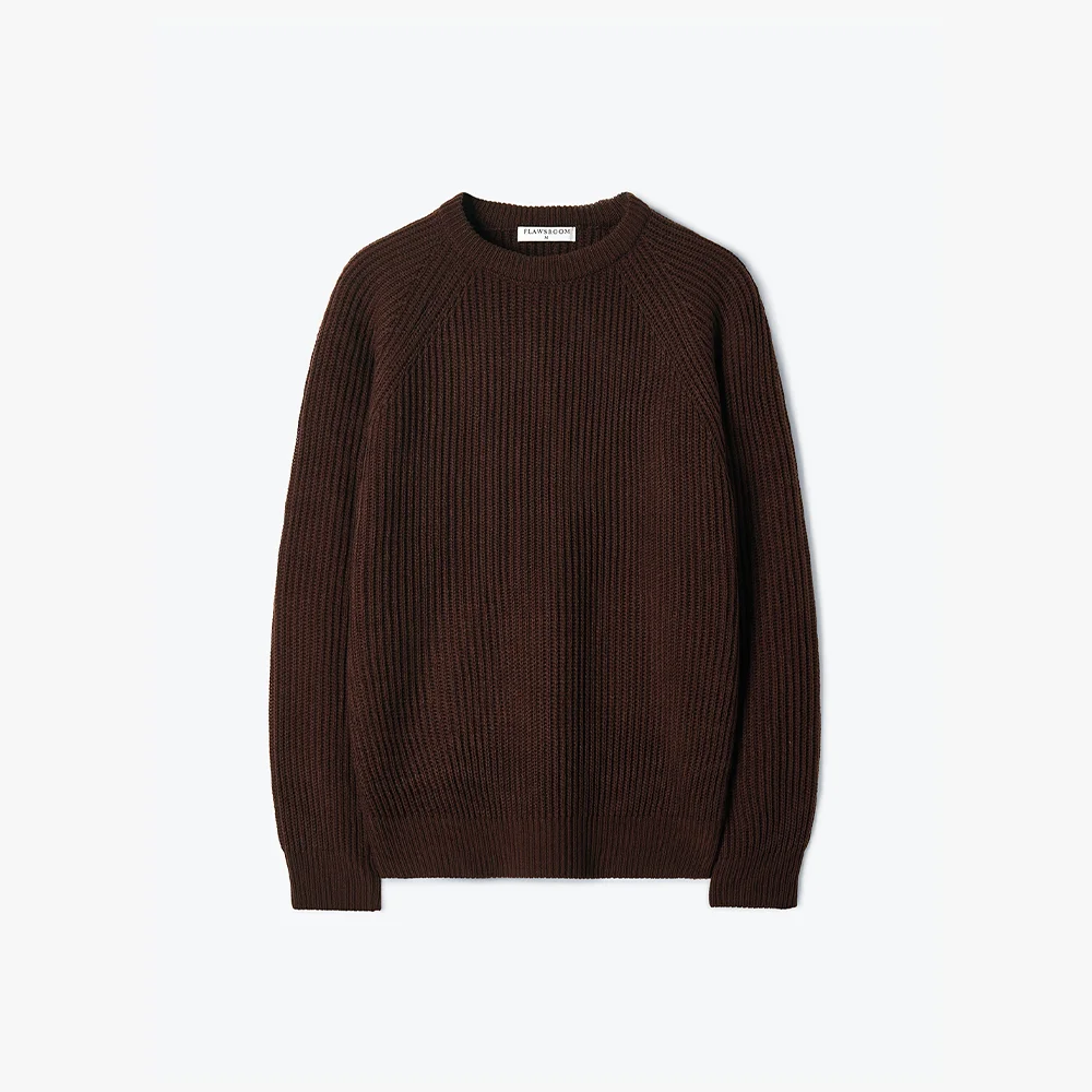 Essential Crop Reglan Knit BROWN