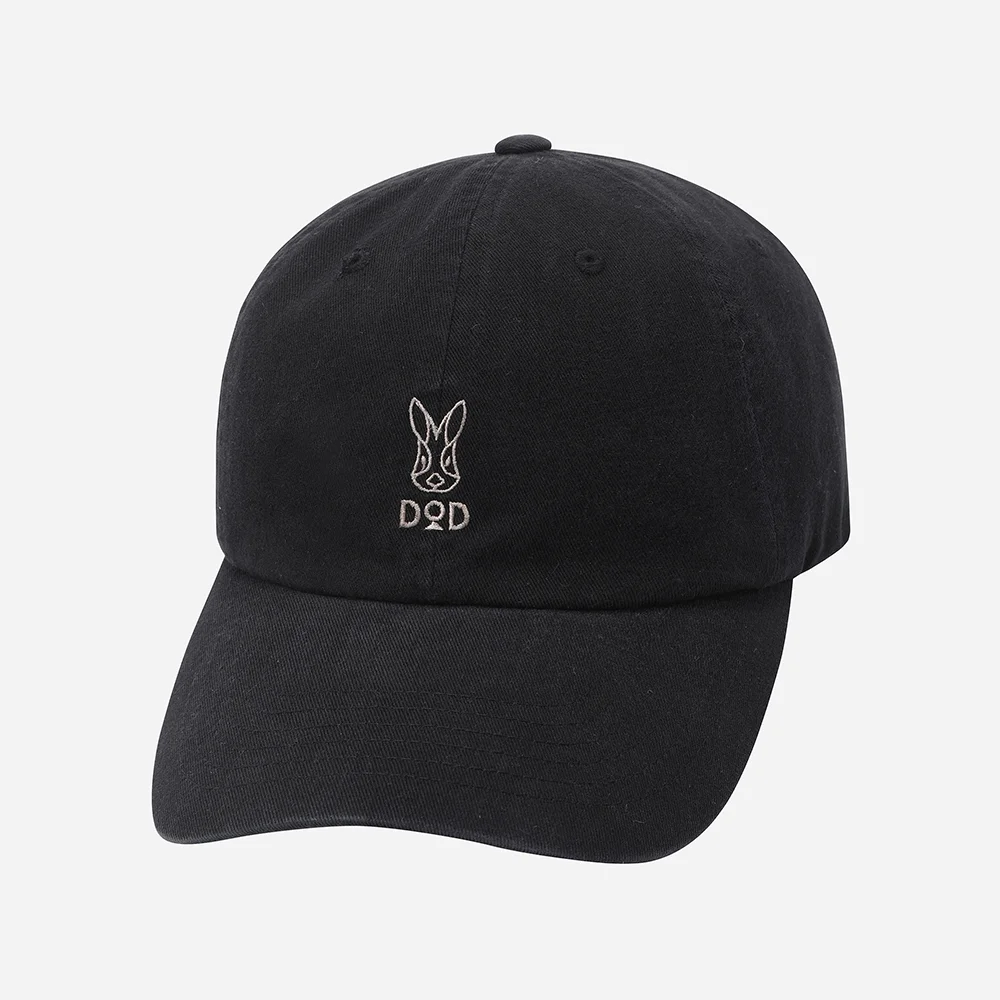 純棉 水洗 棒球帽(BLACK)