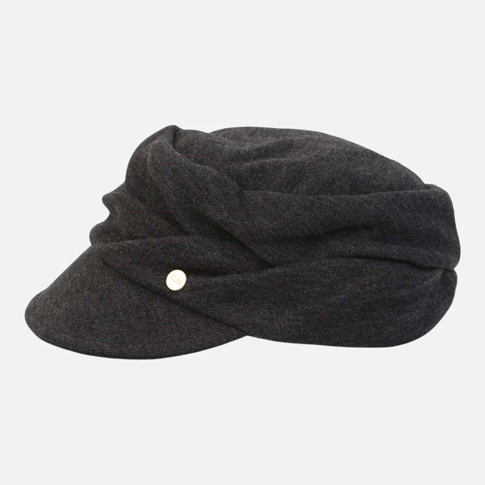 Wool Wrinkle Black Marine Cap 皺褶水手帽