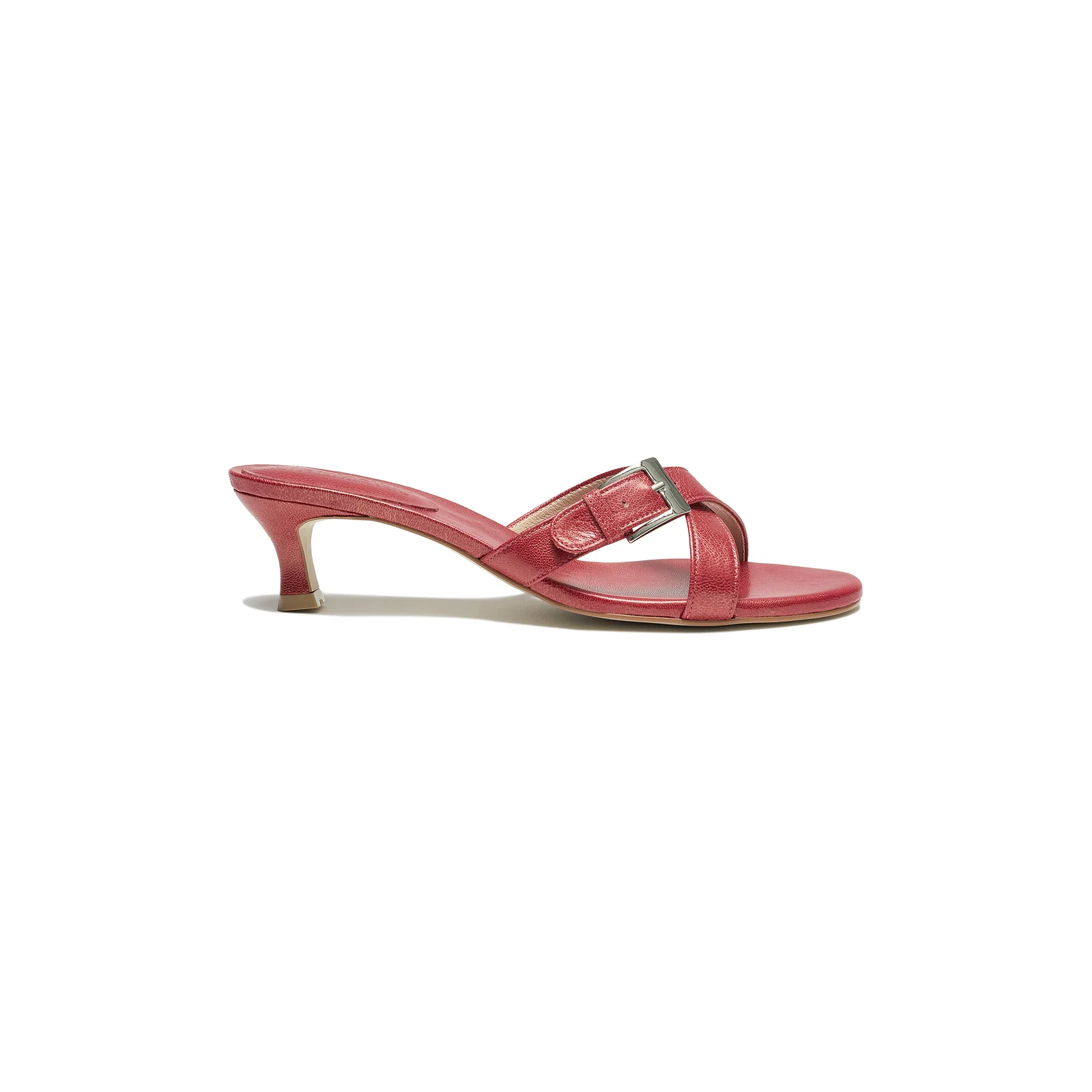CUT-OUT STRAPPY MULES_RED