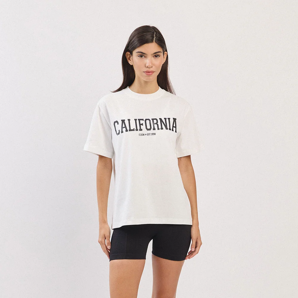 TS108 WASHED LOGO T-SHIRTS WHITE