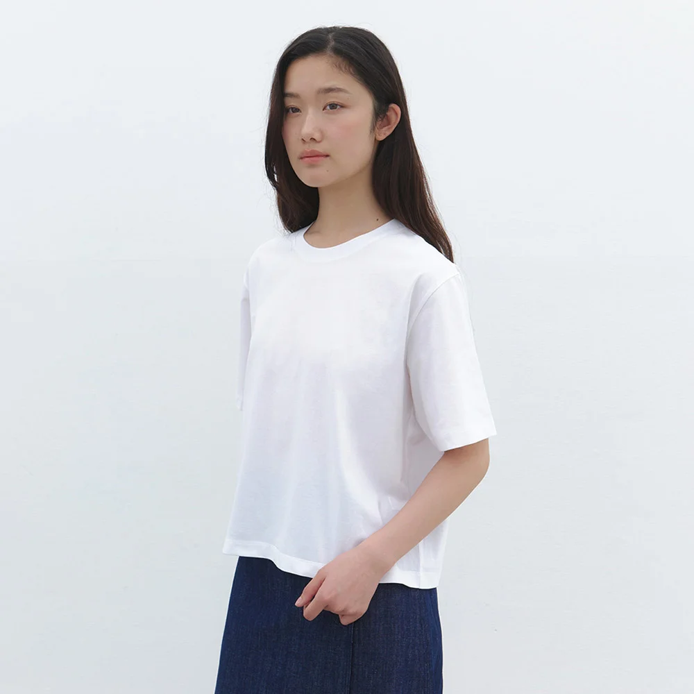cotton loose t-shirt-white