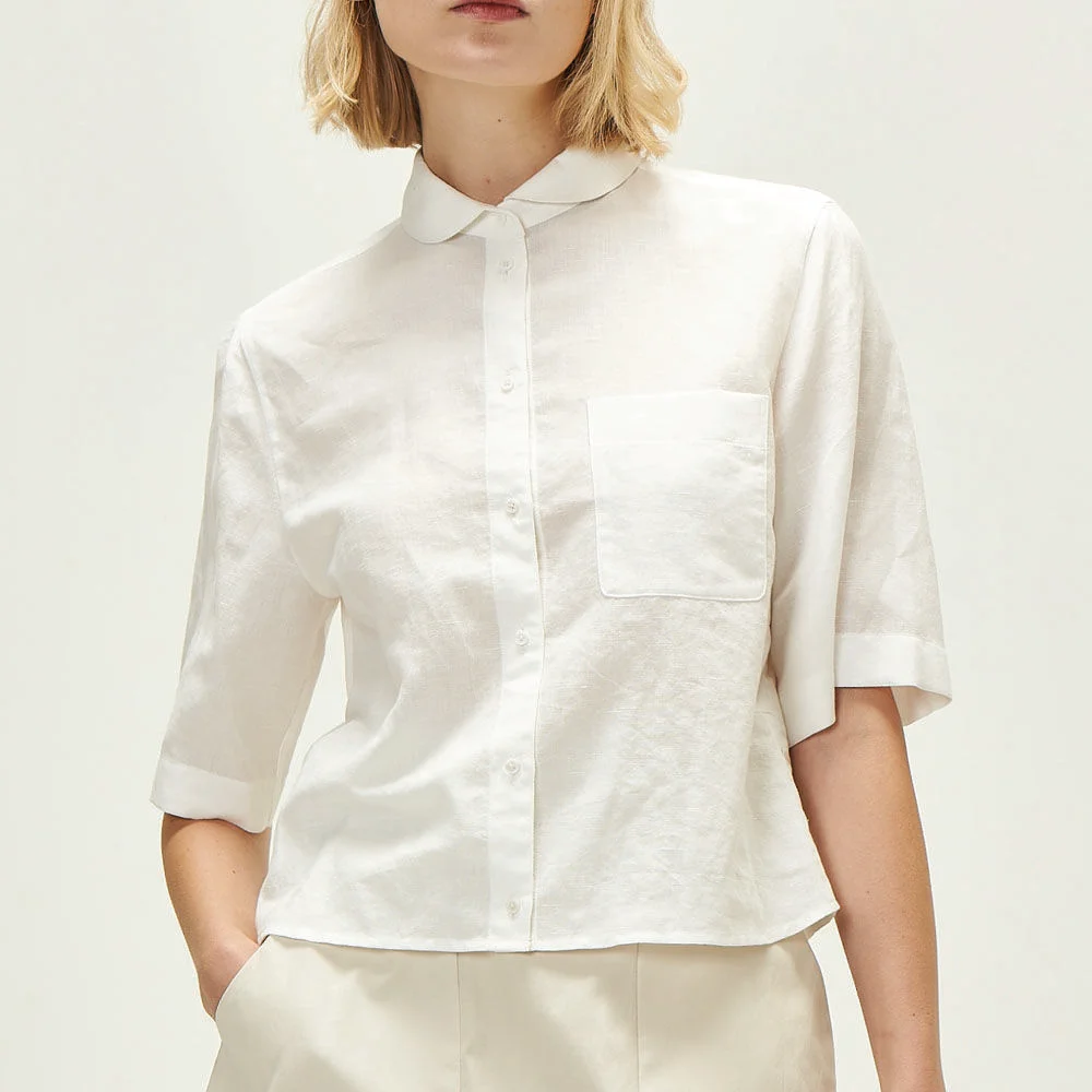 pleats short shirt(wh)