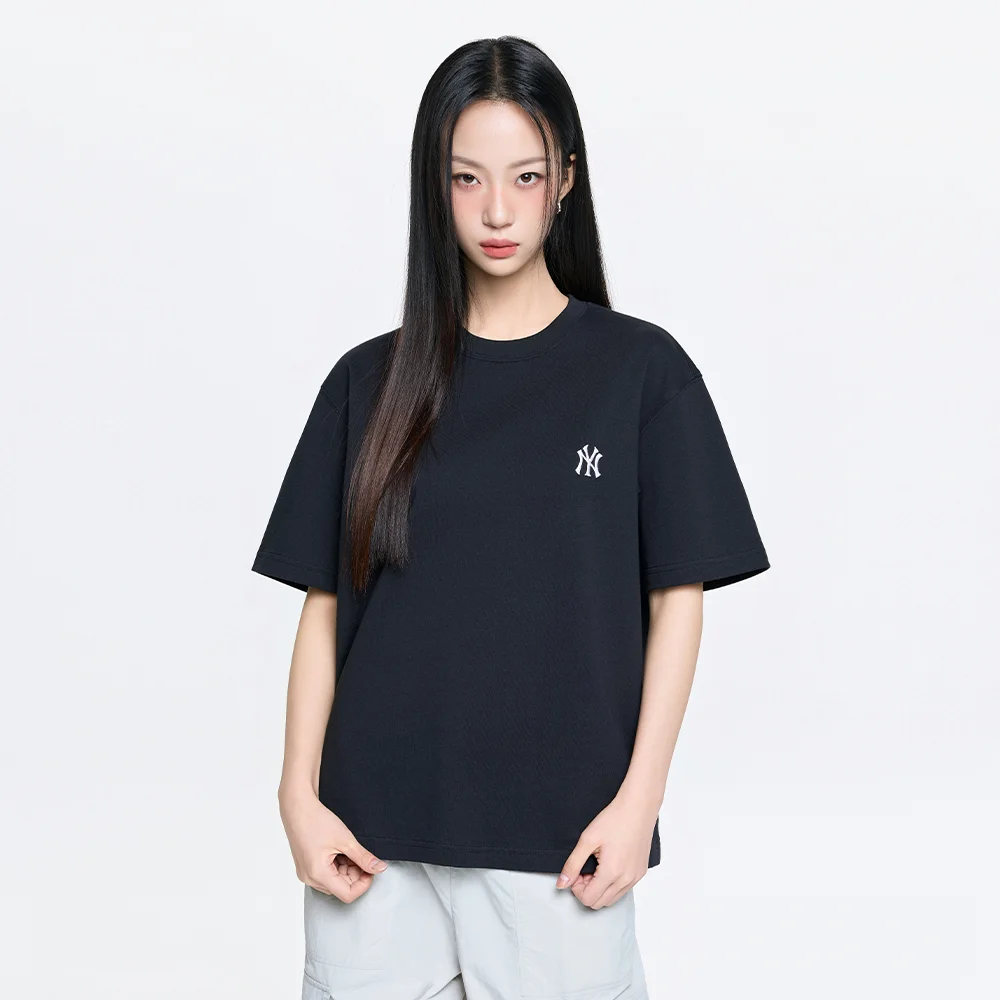 基本款 厚磅 寬鬆版型 短袖 T恤 NY (Black)
