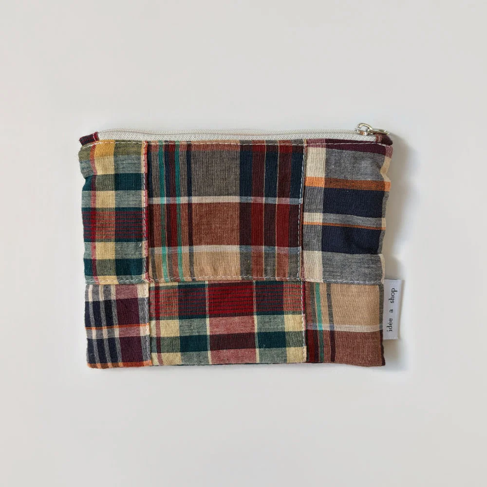 Patchwork Pocket Pouch / Brown 口袋 化妝袋