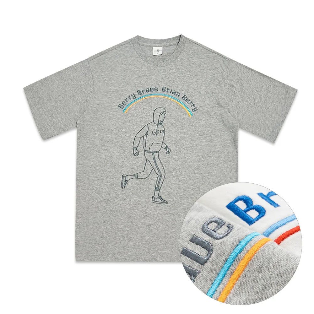 SIGNATURE BOLD HALF TEE_STONE GREY