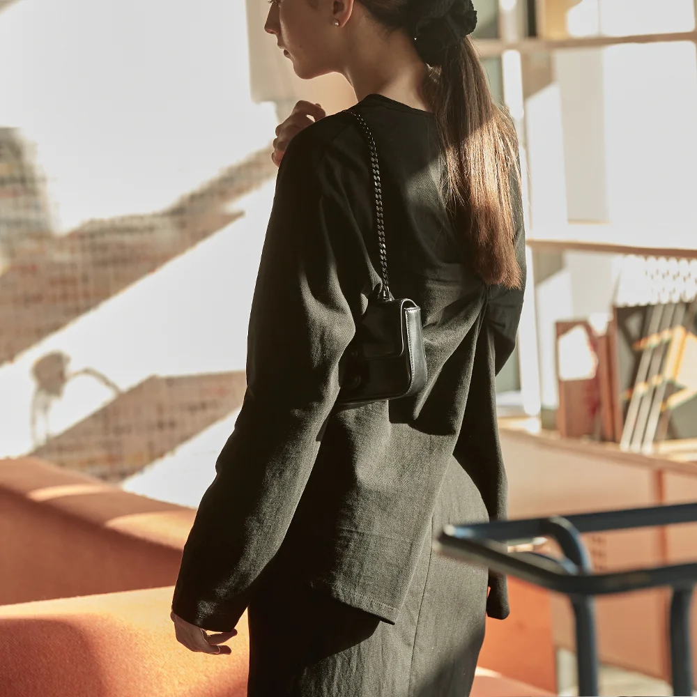 Back twist top - Black